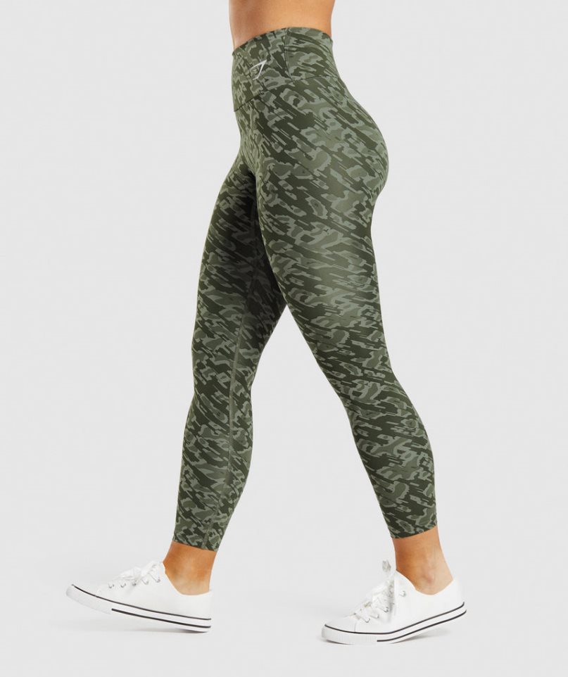 Women's Gymshark Training Leggings Green | CA 63N01D